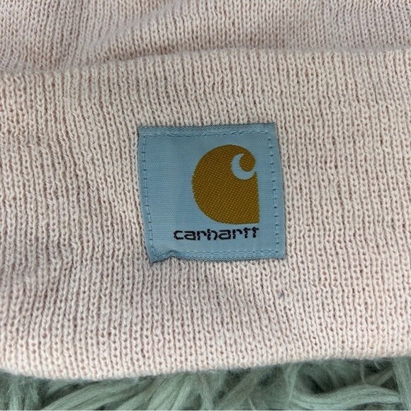 Carhartt Pink knit patch logo beanie one size - Picture 3 of 5